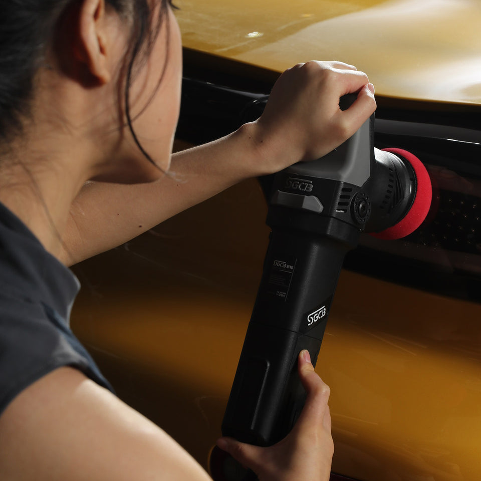 SGCB Pro Rotary Polisher 5" DA Polisher Variable Speed Soft Start Constant No Load Speed Electrical Dial Self-Locking