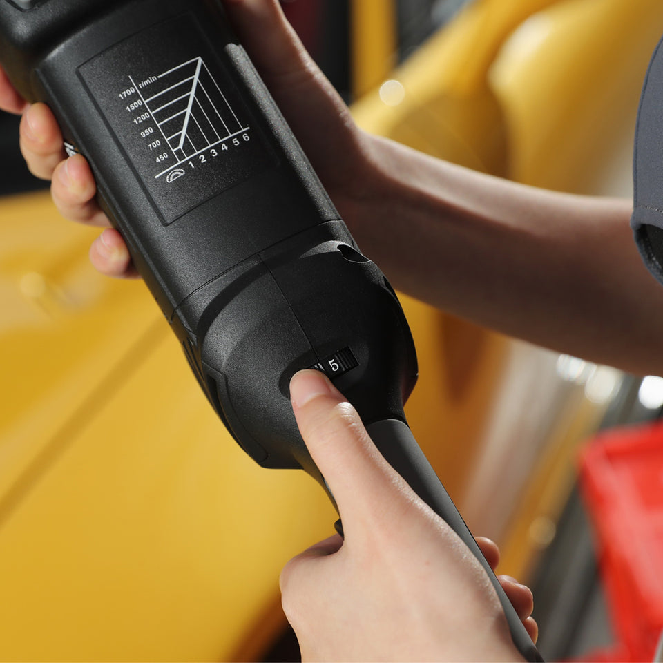 SGCB Pro Rotary Polisher 5" DA Polisher Variable Speed Soft Start Constant No Load Speed Electrical Dial Self-Locking