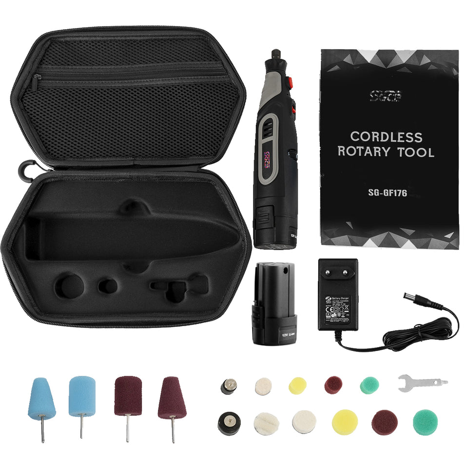SGCB Powerful Mini Detail Polisher Kit 5,000-25,000 RPM 20Pcs