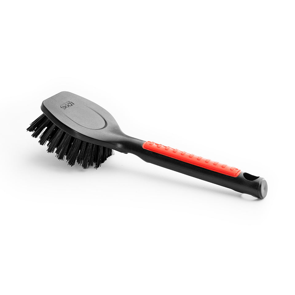 Tire Brush Ergonomic Grip with Long Handle