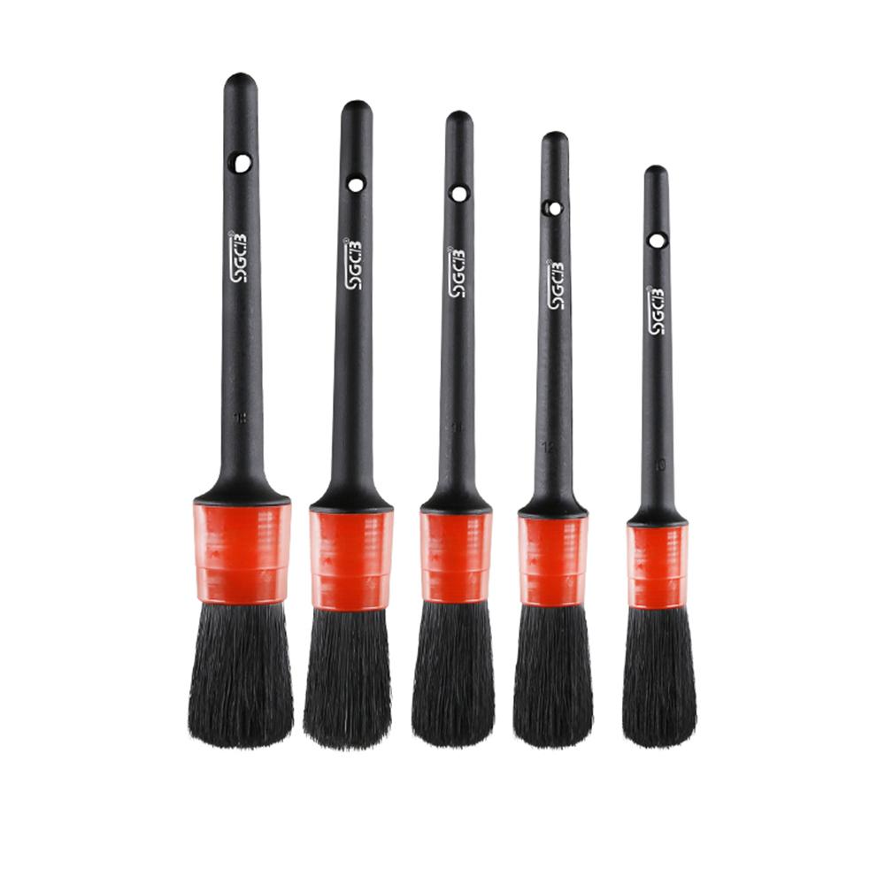 Cobee Car Detailing Brush Set, 3 Pcs Car Interior Detailing Brushes Natural  Boars Hair Detail Brush Auto Ultra-Soft Detail Cleaning Brush Tool for