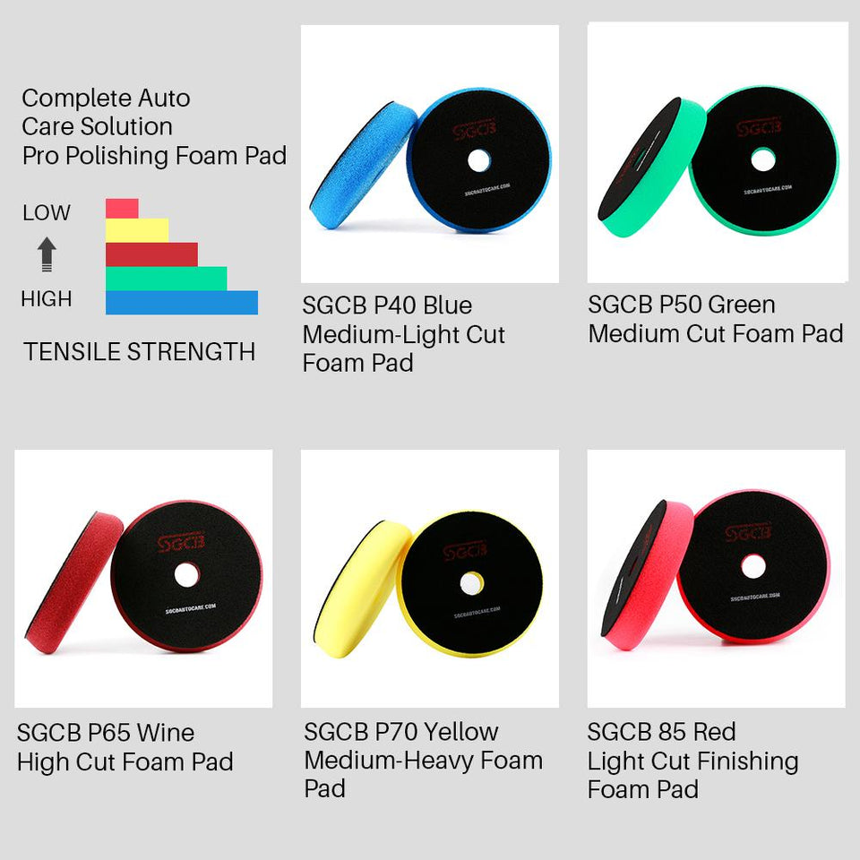 5” RO DA Foam Compouding Buffing Finishing Pad - SGCB AUTOCARE