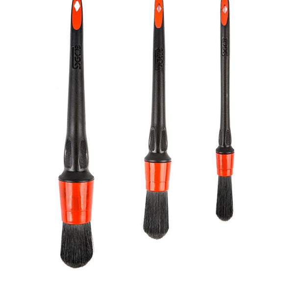 SPTA Car Detailing Brush Kit - 6 Pack, Auto Boar Hair Detail Brush Set Automotive Interior Exterior No Scratch Microfiber Detailing Brushes for