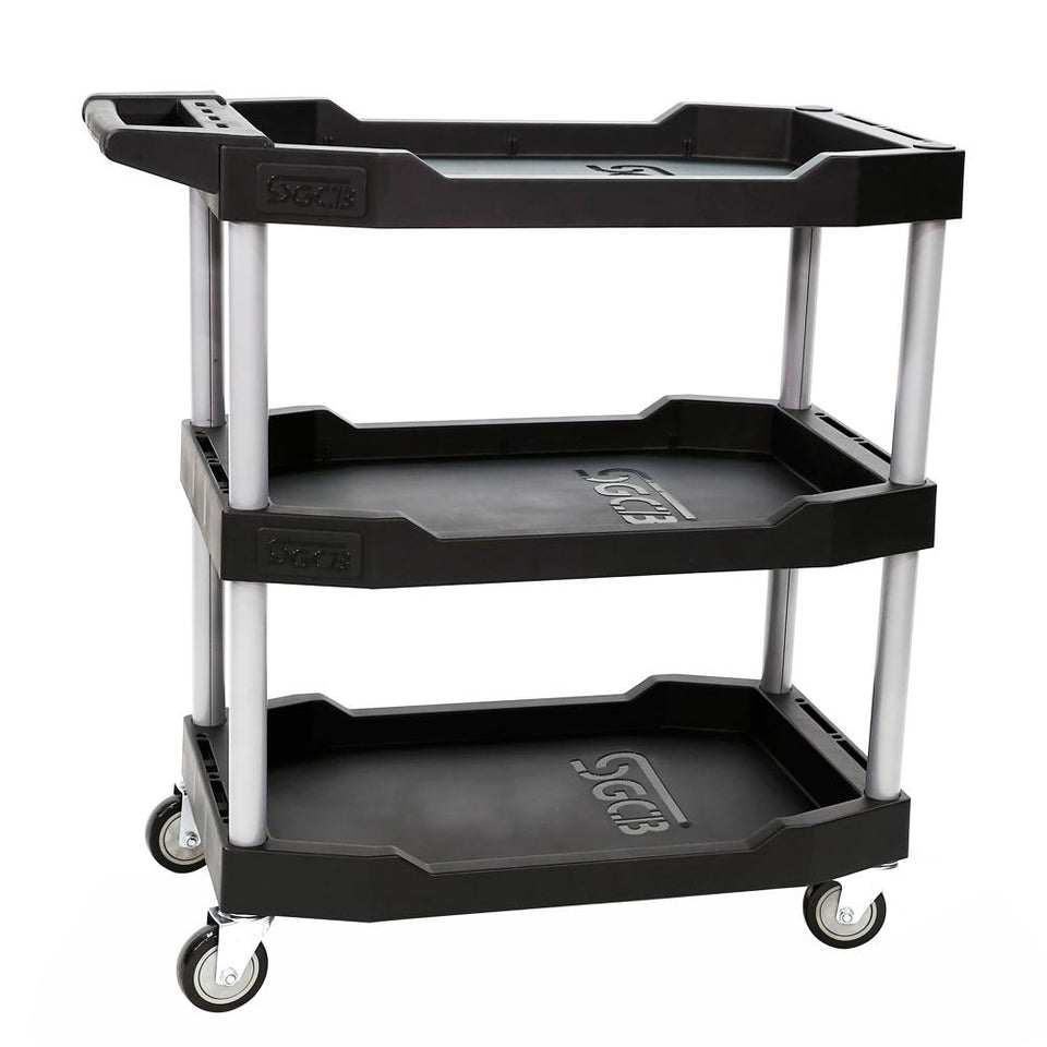 3-Tier Mobile Rolling Utility Cart with Wheels - SGCB AUTOCARE