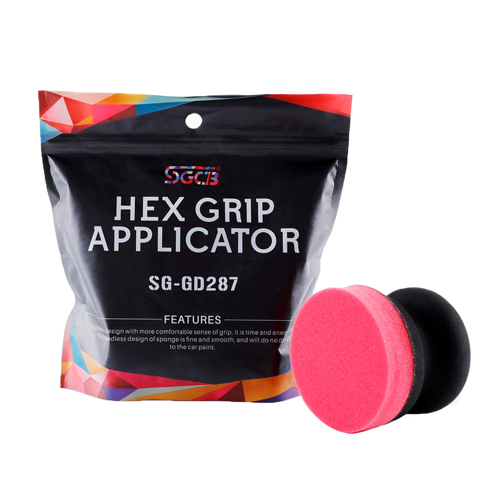 SGCB Car Hand Wax Applicator Pad Kit, 3” Dia Sponge Tire Dressing